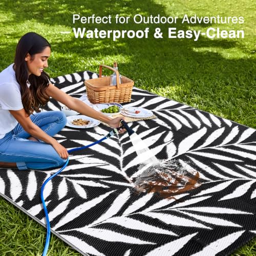 Outdoor Rug 5x8 ft Waterproof Reversible Leaf Mat (40 Sq Ft)