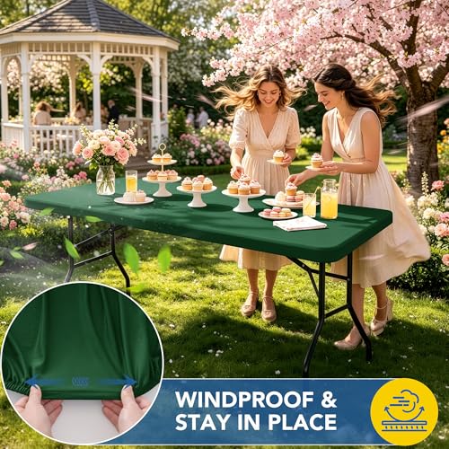 Fitted Tablecloth for 8 Foot Rectangle Tables (6 Count)