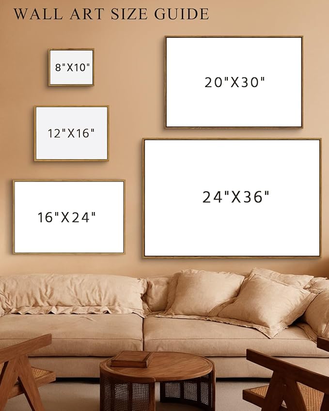InSimSea Framed Canvas Wall Art Vintage Decor, Prairie Mountain Landscape Paintings, Large Prints, Farmhouse Decor, Natural Scenery Hanging Wall Decorations for Living Room Bedroom, 20"x30"