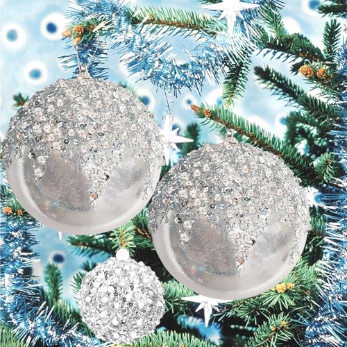 3Pcs Christmas Balls Ornaments (3 Count)