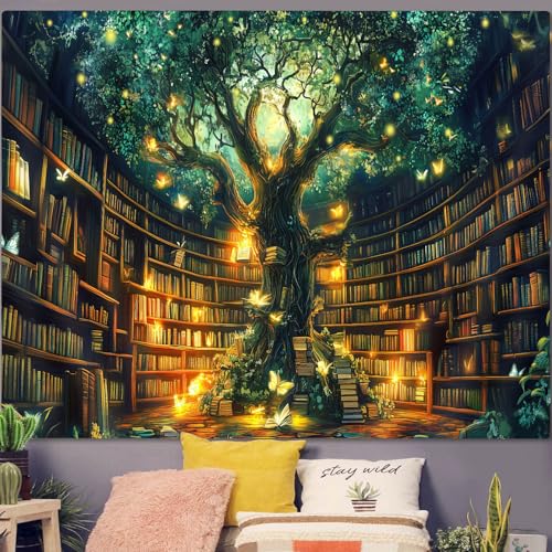 Fantasy Library Tapestry