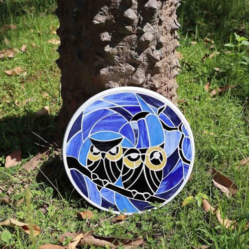 MSS005 Tiffany Style Stained Glass Mosaic Decorative Stepping Stone for Garden Decor