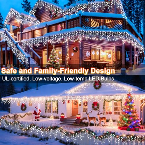 Christmas Lights Outside Decor 33FT 400 LED Indoor Light Connectable
