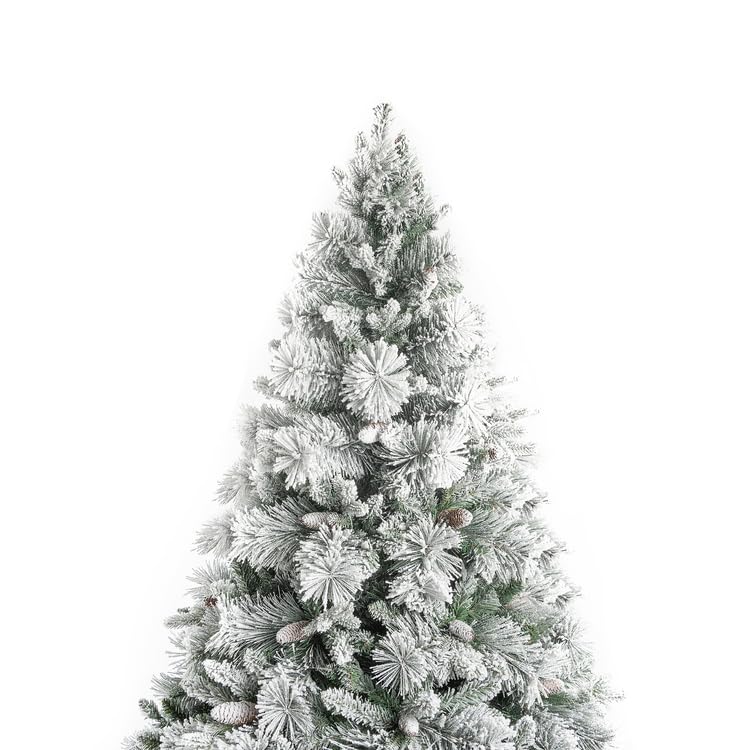 6.5ft Snow Flocked Christmas Tree with Lights