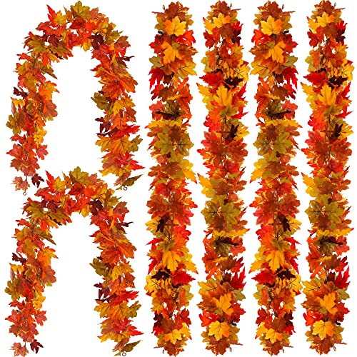 6PCS Fall Maple Leaves Garland
