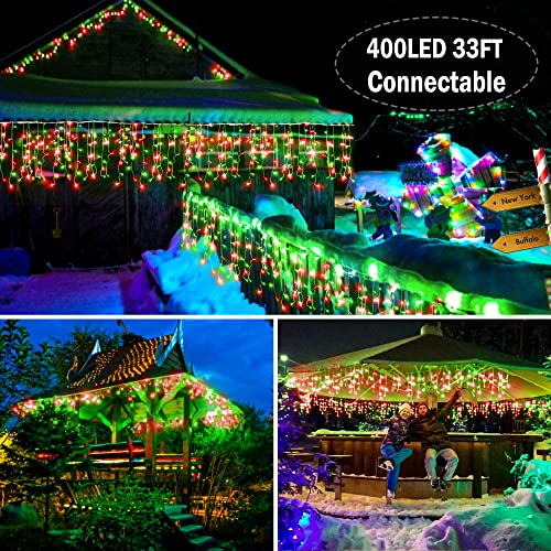 Christmas Lights Outdoor Decorations 33ft 400 LED Hanging Light