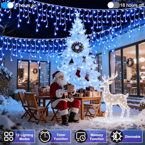 810 LED 82FT Christmas Icicle Lights