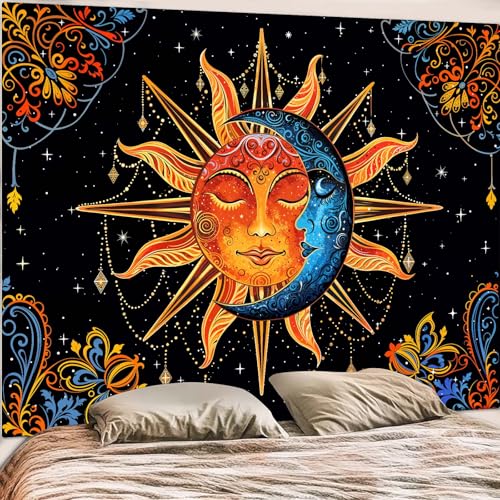Sun and Moon Tapestry Mandala Wall Tapestry