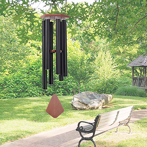 Memorial Wind Chimes 44 inch Black Deep Tone Sympathy Gift Patio Porch Home