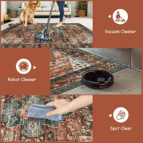 Ultra Thin Washable 10x14 Area Rugs for Living Room
