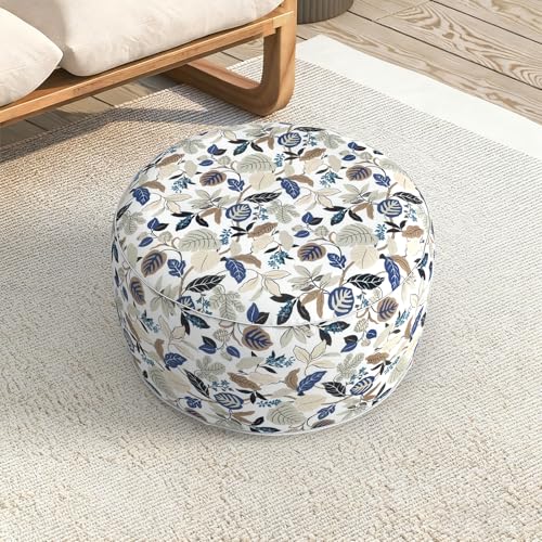 Indoor Outdoor Large Inflatable Ottoman Pouf D31 x H14 Inch