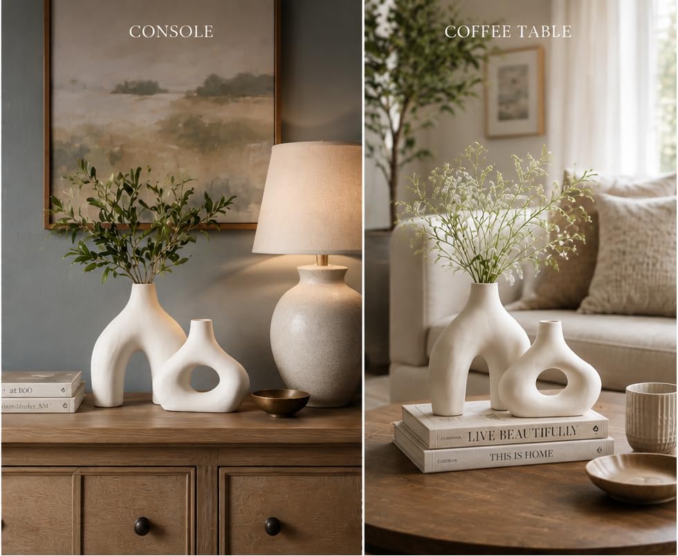 Ceramic Modern Vase Set of 2 (2 Count)
