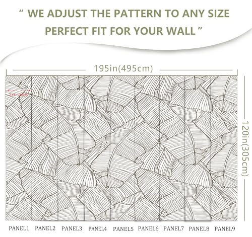 Gray Banana Leaf Wallpaper Wall Mural
