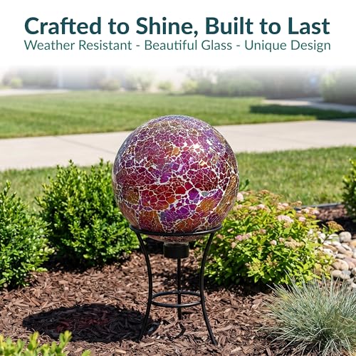 Sunnydaze 10" Mosaic Glass Gazing Ball for Garden