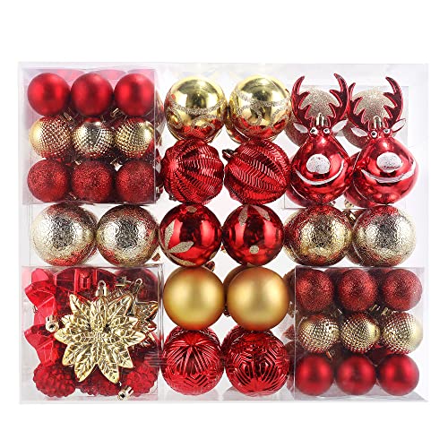 100 Pack Various Shatterproof Christmas Balls (100 Count)