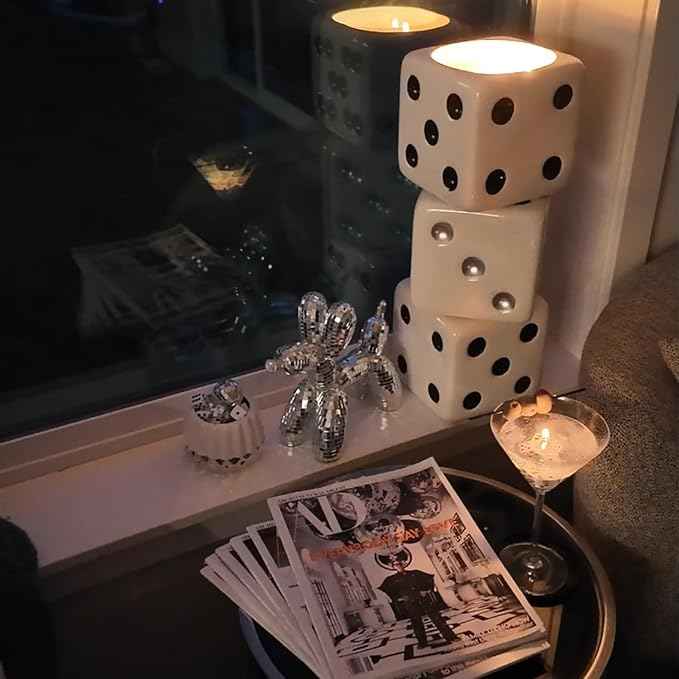 Disco Dog, Maximalist Balloon Dog Statue for Dog Mom & Dog Dad, Aesthetic Disco Ball Decor, Preppy Apartment Home Decor, Cute Room Decor & Gifts for Dog Lovers