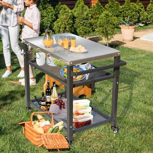 Domi 3 Shelf Outdoor Grill Table