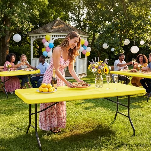Fitted Tablecloth for 8 Foot Rectangle Tables (6 Count)
