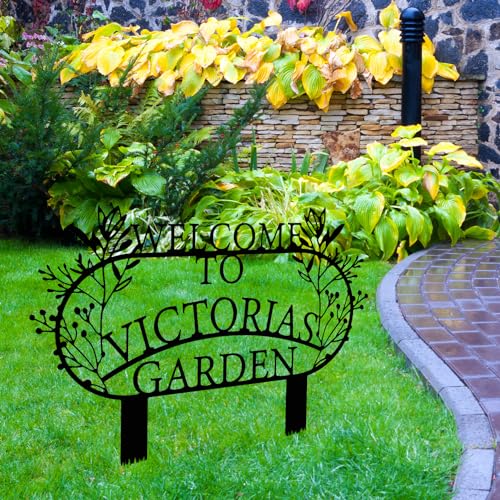 Personalized Metal Garden Sign with Stake