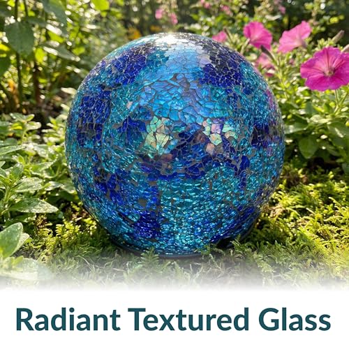 Sunnydaze 10" Mosaic Glass Gazing Ball for Garden (2 Count)