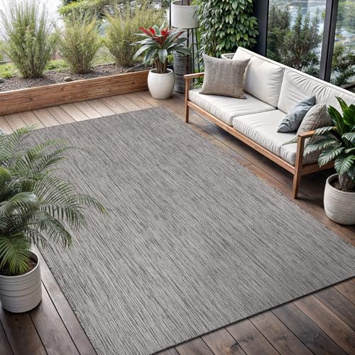Washable Indoor Outdoor Rug 9x12 Weather Resistant Area Rugs Modern Solid for Porch Deck Balcony Backyard Patio Outside Carpet