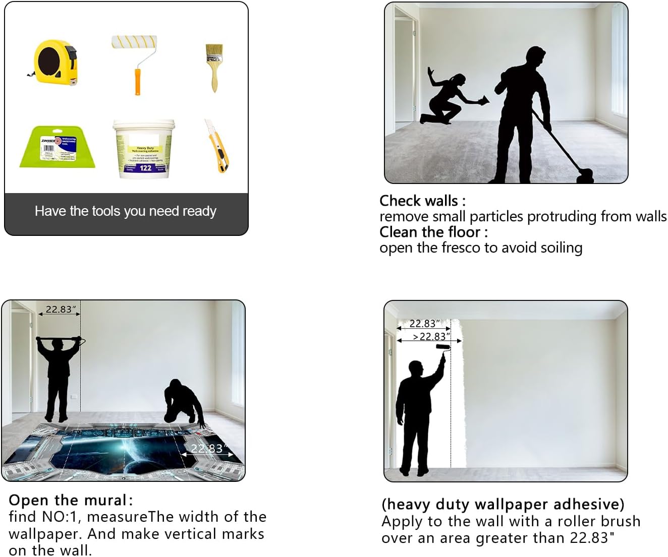 Galaxy Spaceship Bathroom wallpeper Living Room Bedroom Ceiling Wall Mural - 137"x96" (Not Peel and Stick)