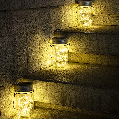 Hanging Mason Jar Solar Lights (6 Count)