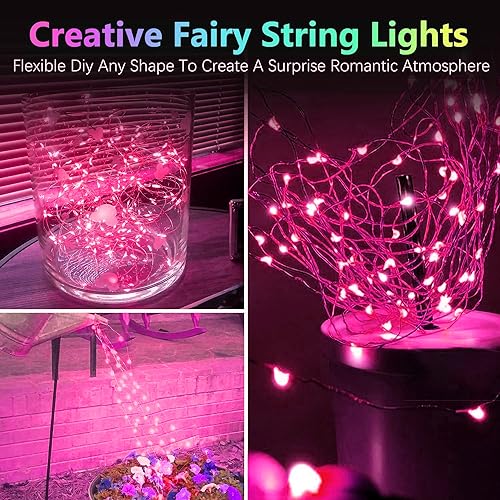 4 Pack 60 LED Fairy Lights Battery Operated with Timer