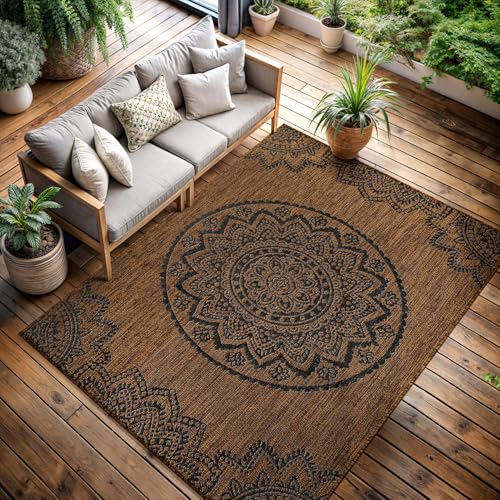 Outdoor Rug 8x10 Modern Area Rugs for Indoor and Outdoor Patios and Porches