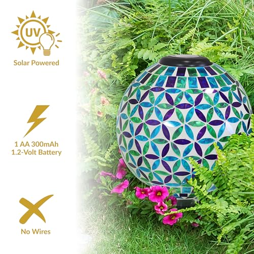 Sunnydaze Solar Gazing Ball for Garden