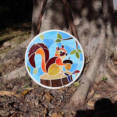 MSS006 Tiffany Style Stained Glass Mosaic Decorative Stepping Stone for Garden Decor