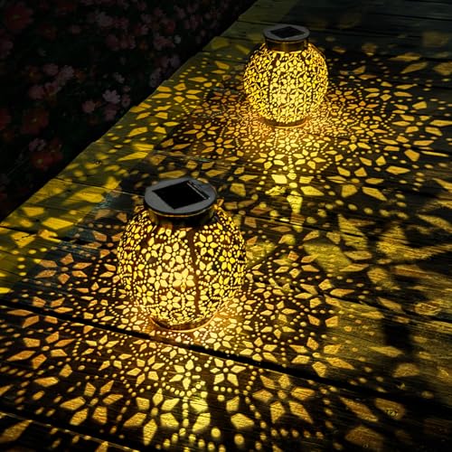 2 Pack Outdoor Solar Lantern Lights (2 Count)