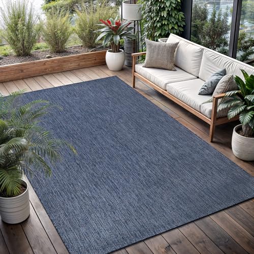 Washable Indoor Outdoor Rug 9x12 Weather Resistant Area Rugs Modern Solid for Porch Deck Balcony Backyard Patio Outside Carpet