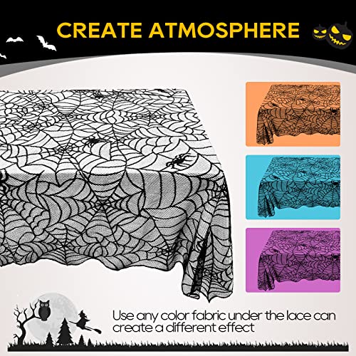 Black Lace Halloween Tablecloth