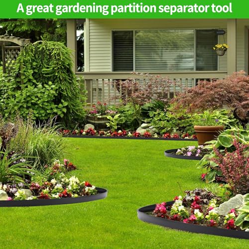 Landscape Edging Borders 33FT Extra Tall 4IN Outdoor Edging Borders Plastic Flexible with 30pcs Stakes