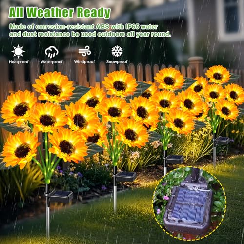 Solar Lights Outdoor Garden Decor 6 Pack (6 Count)