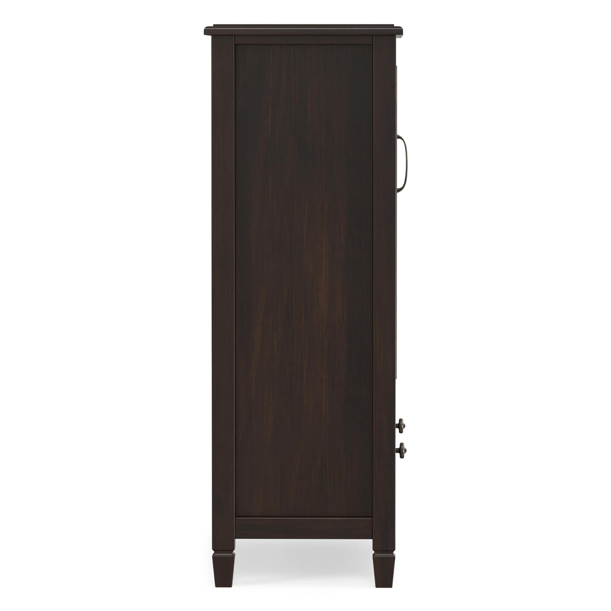Connaught 46" Solid Wood Tall Cabinet in Dark Chestnut Brown