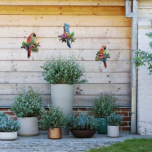 Parrot Tropical Wall Art Decor (3 Count)