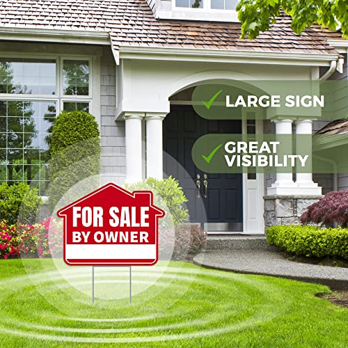 3PC For Sale By Owner Sign with Stakes (3 Count)