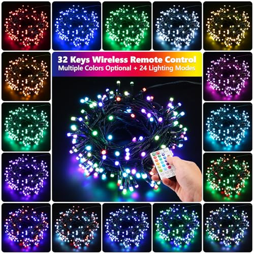 66FT 200 LED RGB Color Changing Halloween String Lights Outdoor (200 Count)