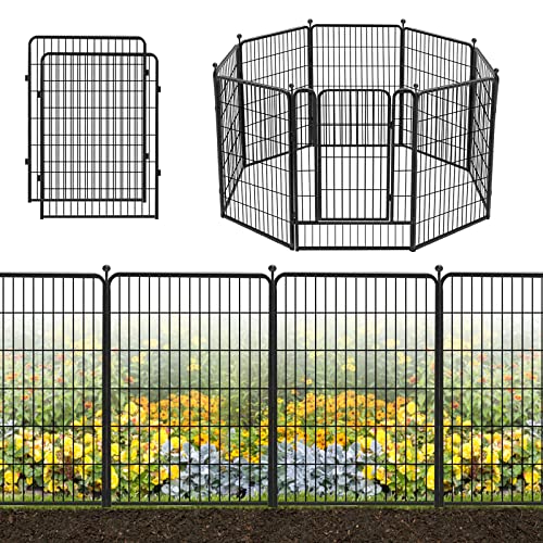 Decorative Black Metal Fencing Garden Fence with Gate
