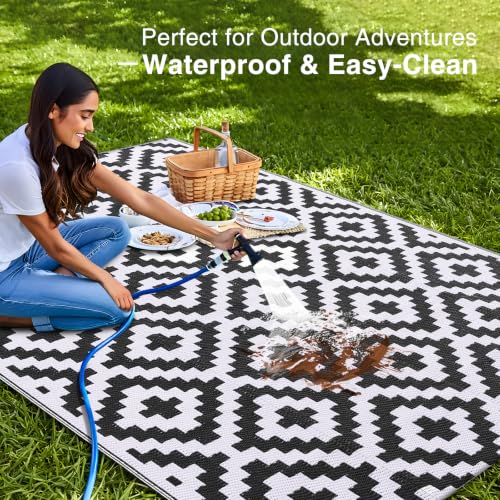 Outdoor Rug 5x8 ft Waterproof Reversible Mat