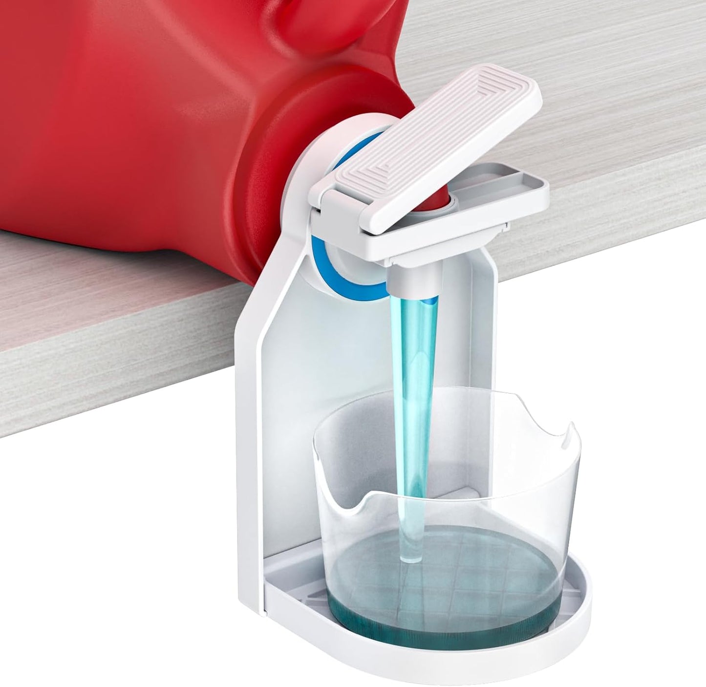 Laundry Detergent dispenser Cup Holder,Nozzle Upgraded Labor-Saving Switch Easily No More runny or Messy Laundry Detergent, Laundry Cup Holder and drip Tray room organization and storage - NestledHome