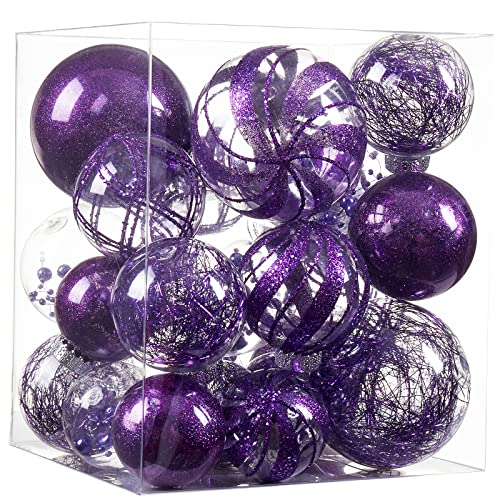 Clear Christmas Ball Ornaments (24 Count)