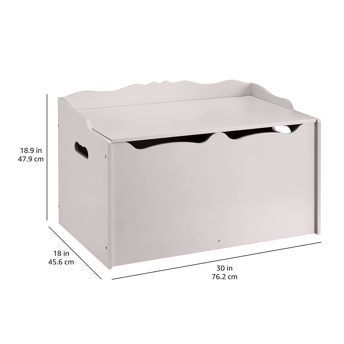 Kids Wooden Toy Storage Chest with Safety Lid