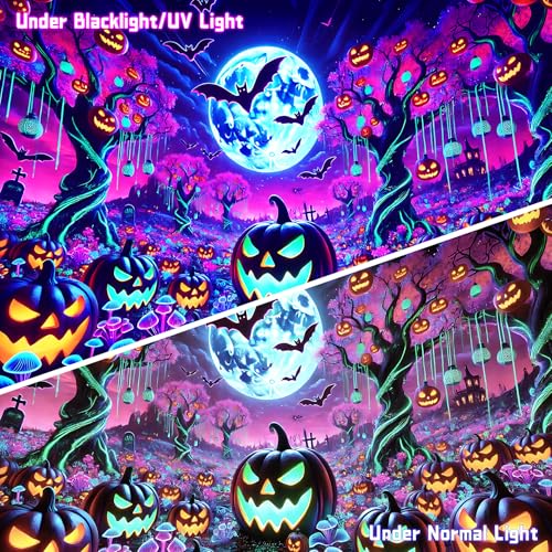 UV Reactive Halloween Tapestry
