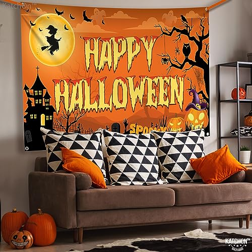Spooky Happy Halloween Banner 72x44 Inch