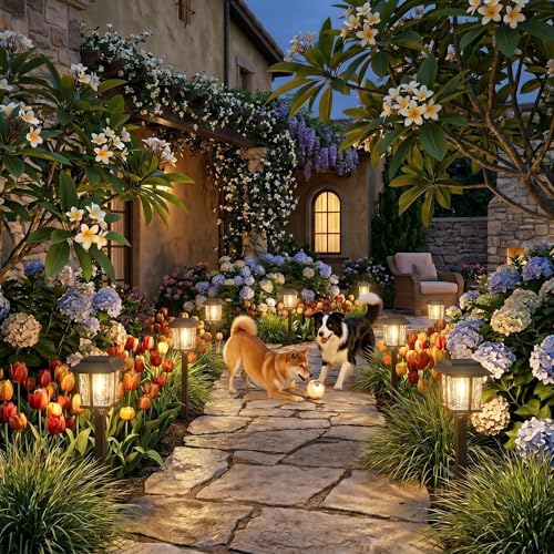 Solar Pathway Lights Outdoor 4 Pack (4 Count)