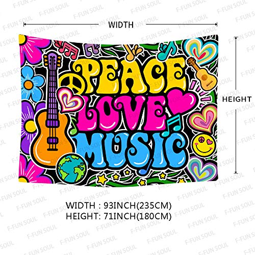 Peace Love and Music Tapestry
