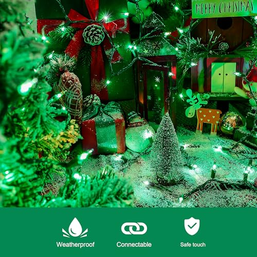 Green St.Patrick's Day Mini String Lights (13 Foot)